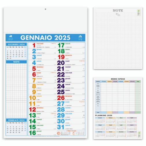 Calendario Multicolor Notes